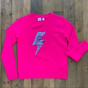 GAP Kids Sweater w/ Sequined Lightening Bolt